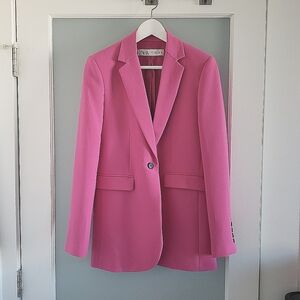 Pink Like New Single Breasted Blazer